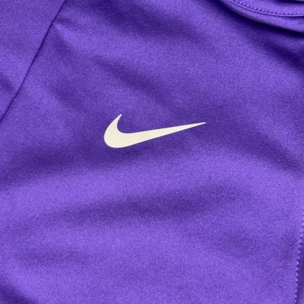Nike Dri-FIT Mens Purple Full Zip Track Jacket Six Pack Graphic Large Mock Neck